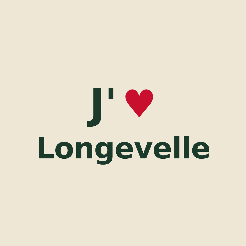 Tote bag personnalisé Longevelle — design J'aime Longevelle