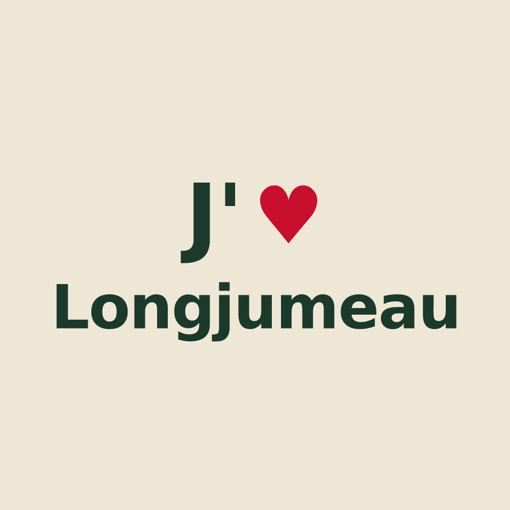 Tote bag personnalisé Longjumeau — design J'aime Longjumeau