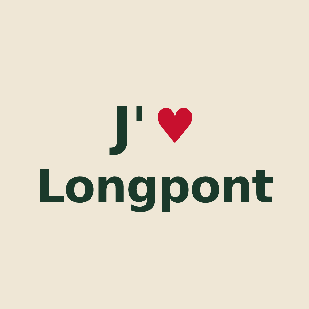 Tote bag personnalisé Longpont — design J'aime Longpont