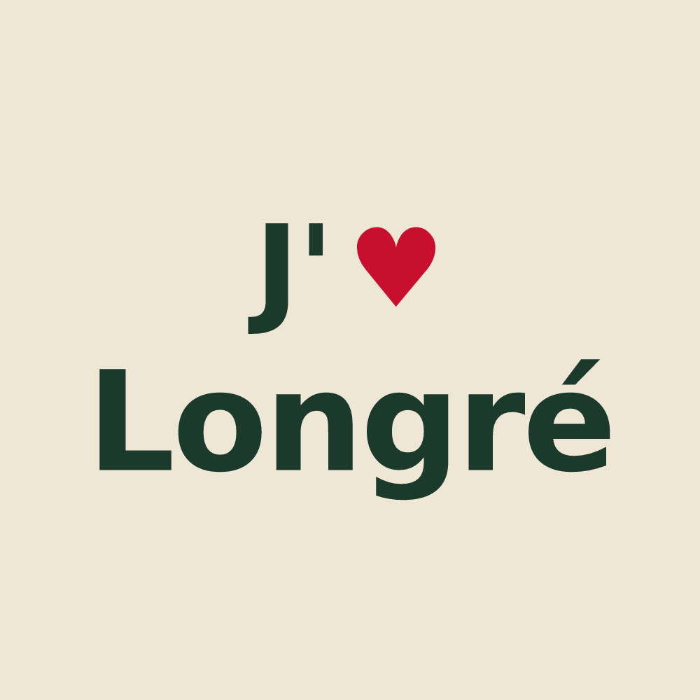 Tote bag personnalisé Longré — design J'aime Longré