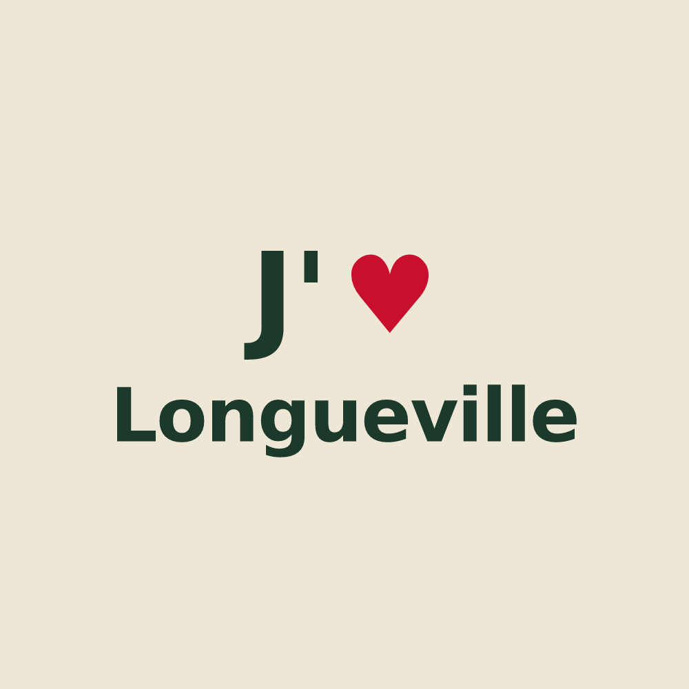 Tote bag personnalisé Longueville — design J'aime Longueville