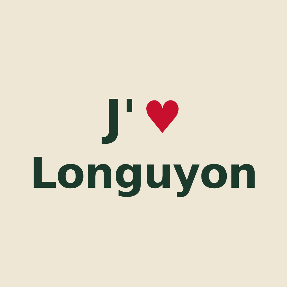 Tote bag personnalisé Longuyon — design « J'aime Longuyon » imprimé sur le tote bag