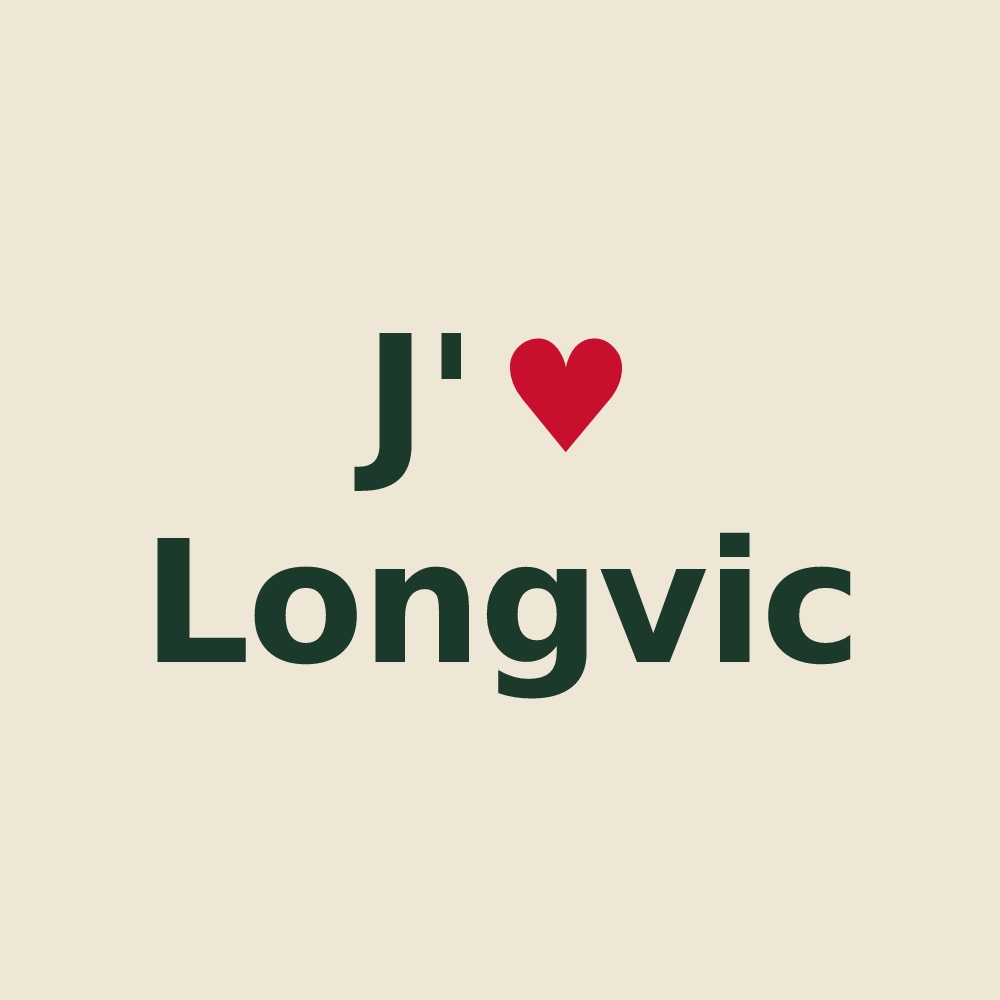 Tote bag personnalisé Longvic — design J'aime Longvic