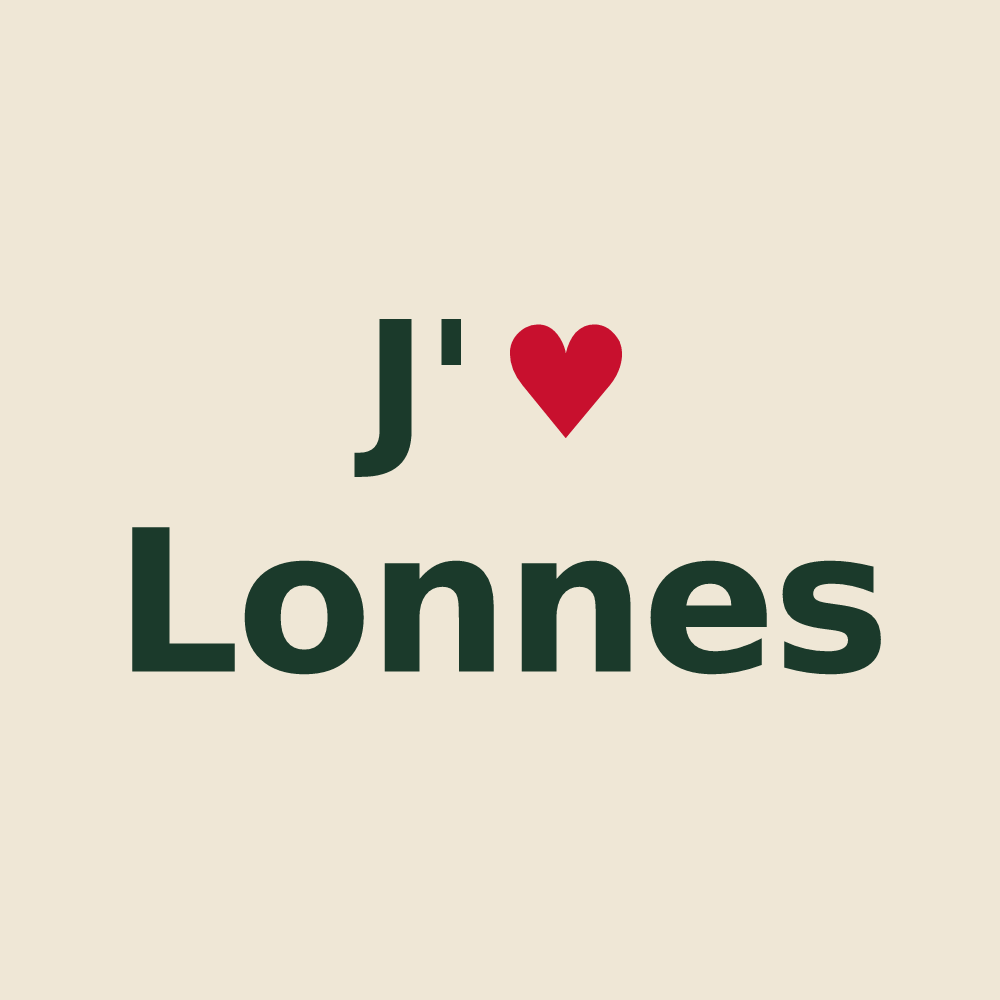 Tote bag personnalisé Lonnes — design J'aime Lonnes