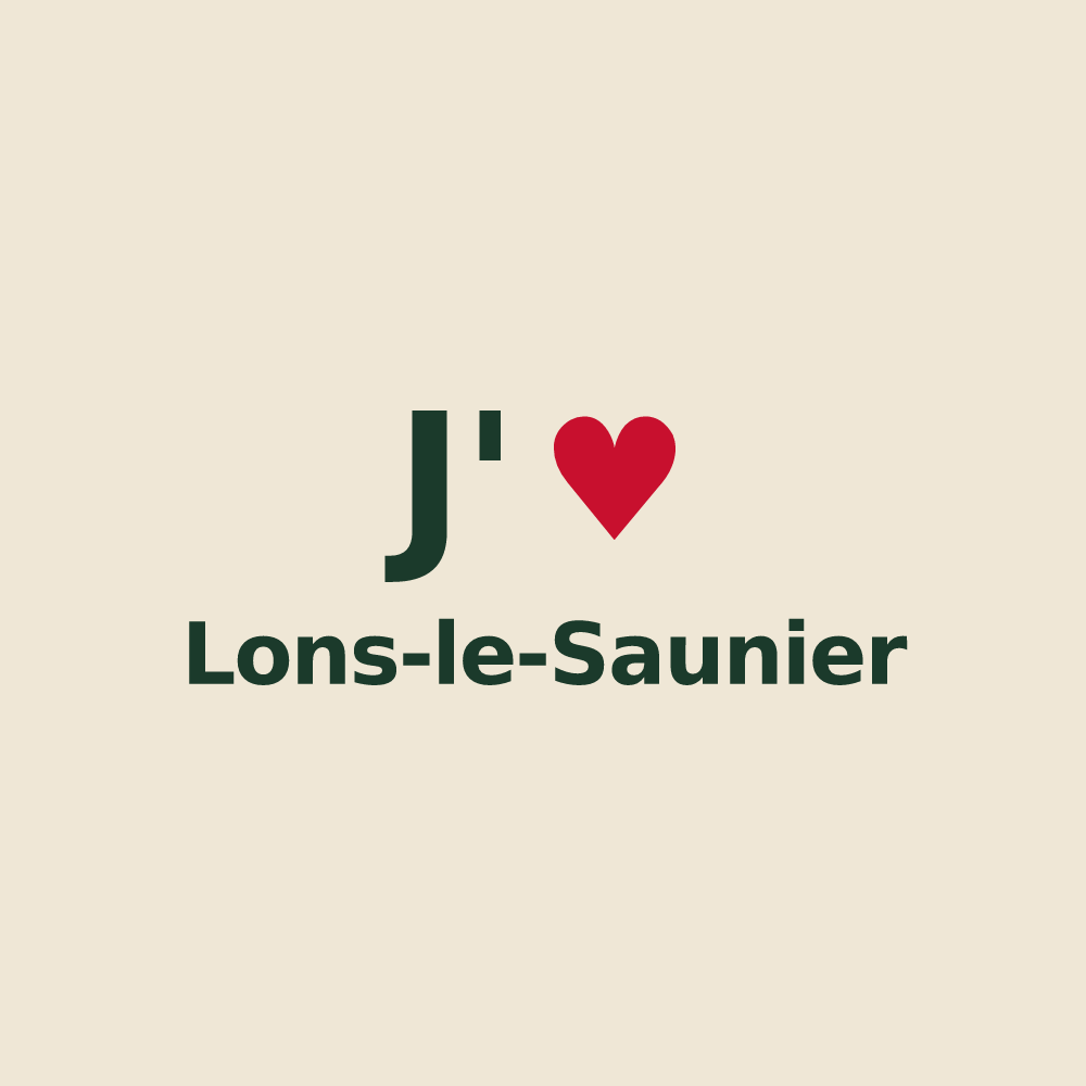 Tote bag personnalisé Lons-le-Saunier — design J'aime Lons-le-Saunier