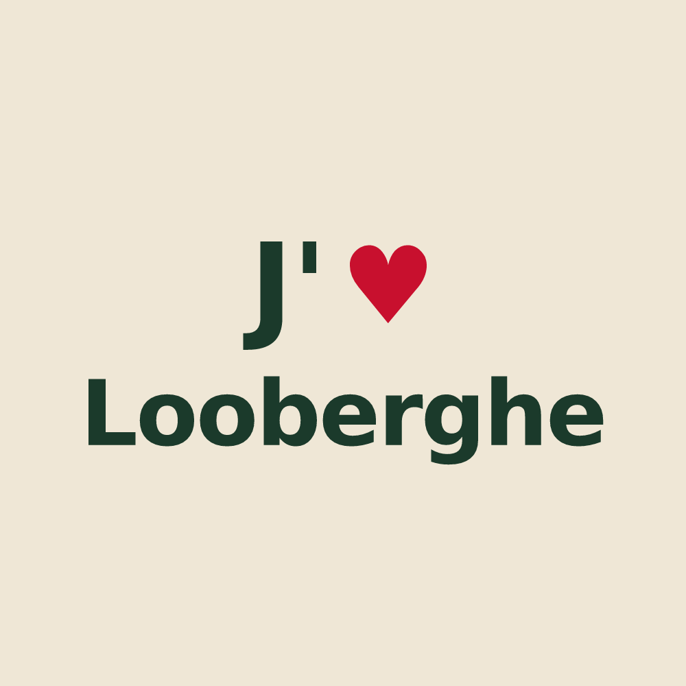 Tote bag personnalisé Looberghe — design J'aime Looberghe