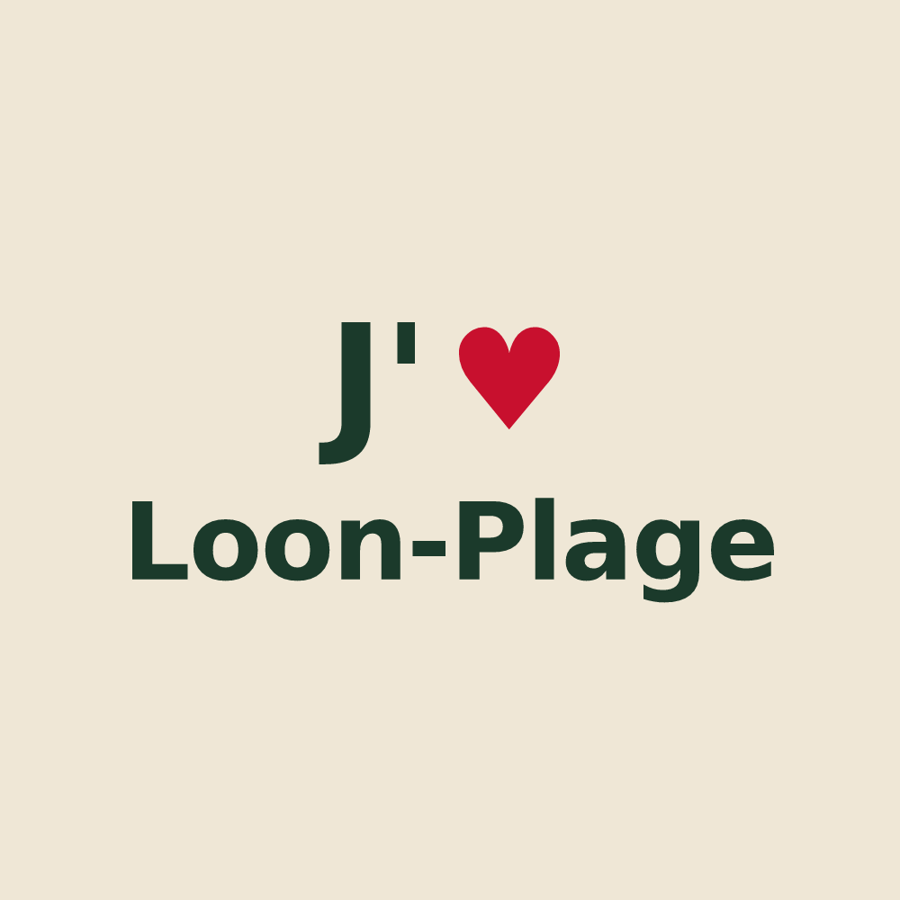Tote bag personnalisé Loon-Plage — design J'aime Loon-Plage