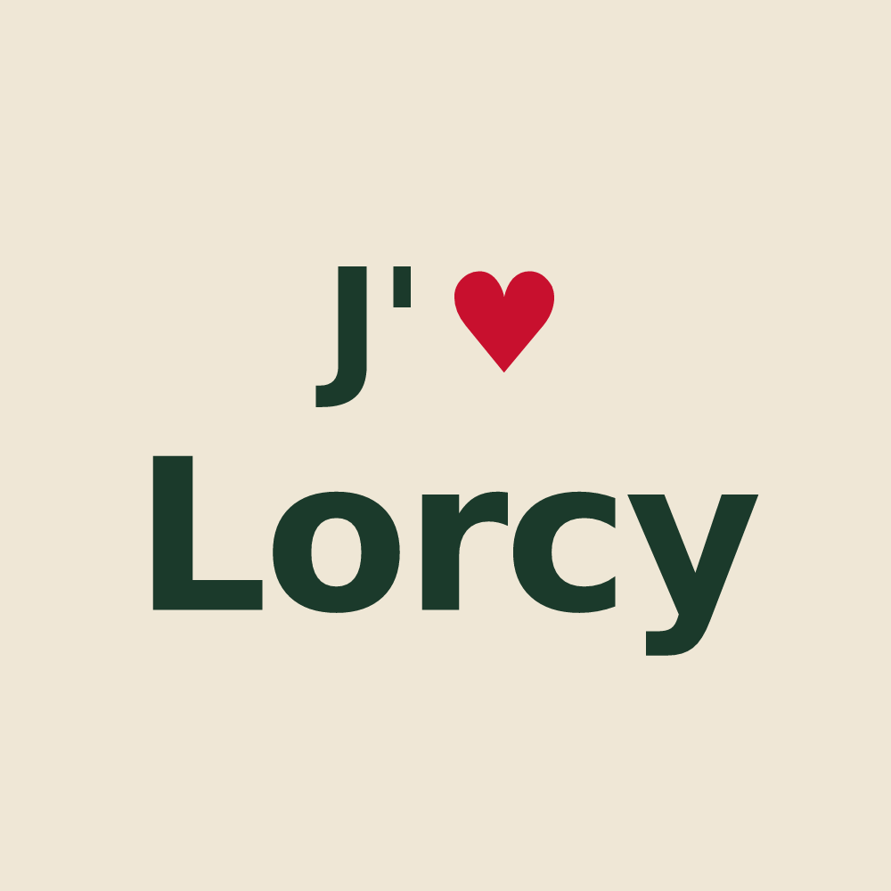 Tote bag personnalisé Lorcy — design J'aime Lorcy