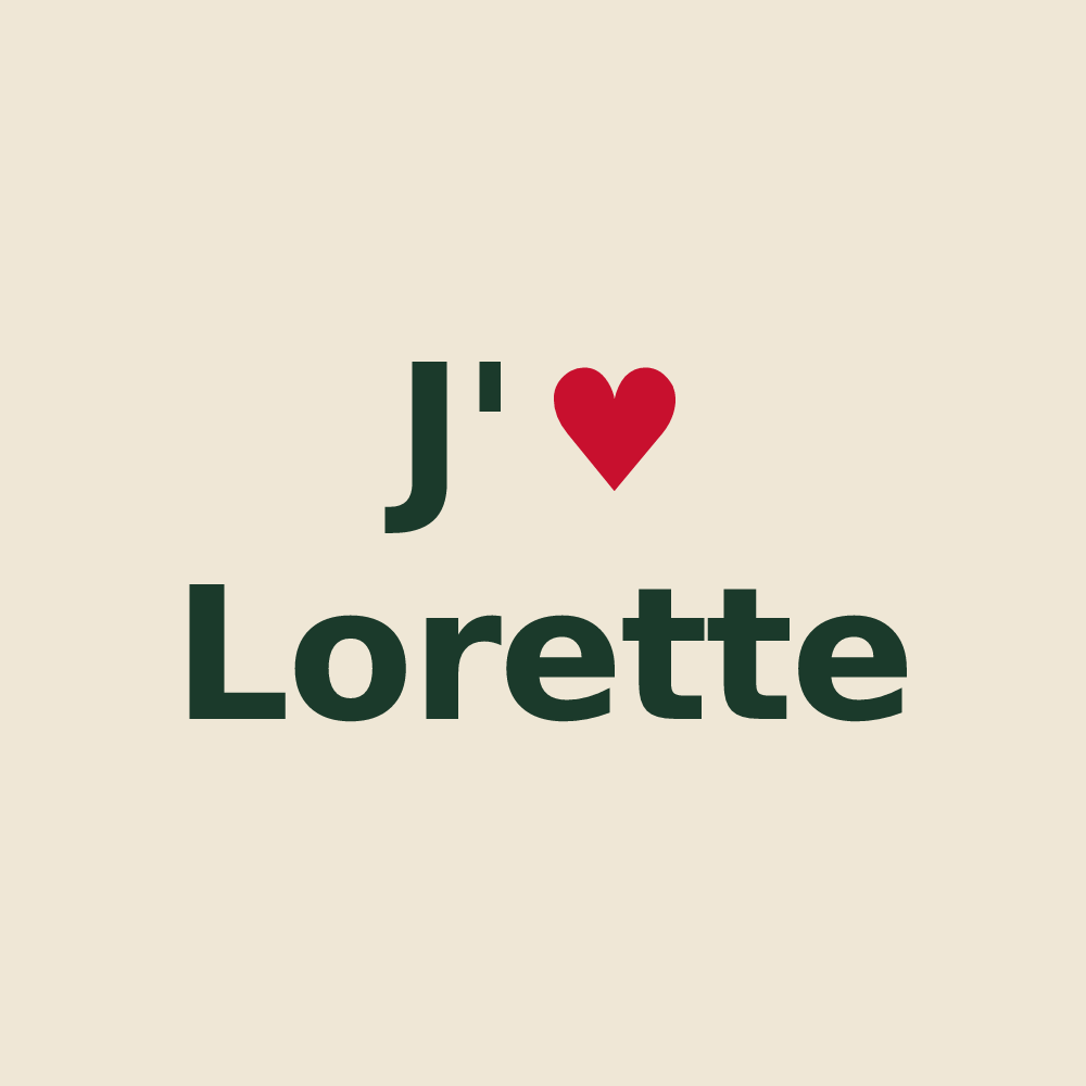 Tote bag personnalisé Lorette — design J'aime Lorette