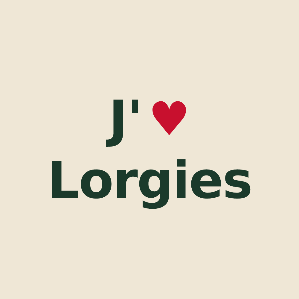 Tote bag personnalisé Lorgies — design J'aime Lorgies