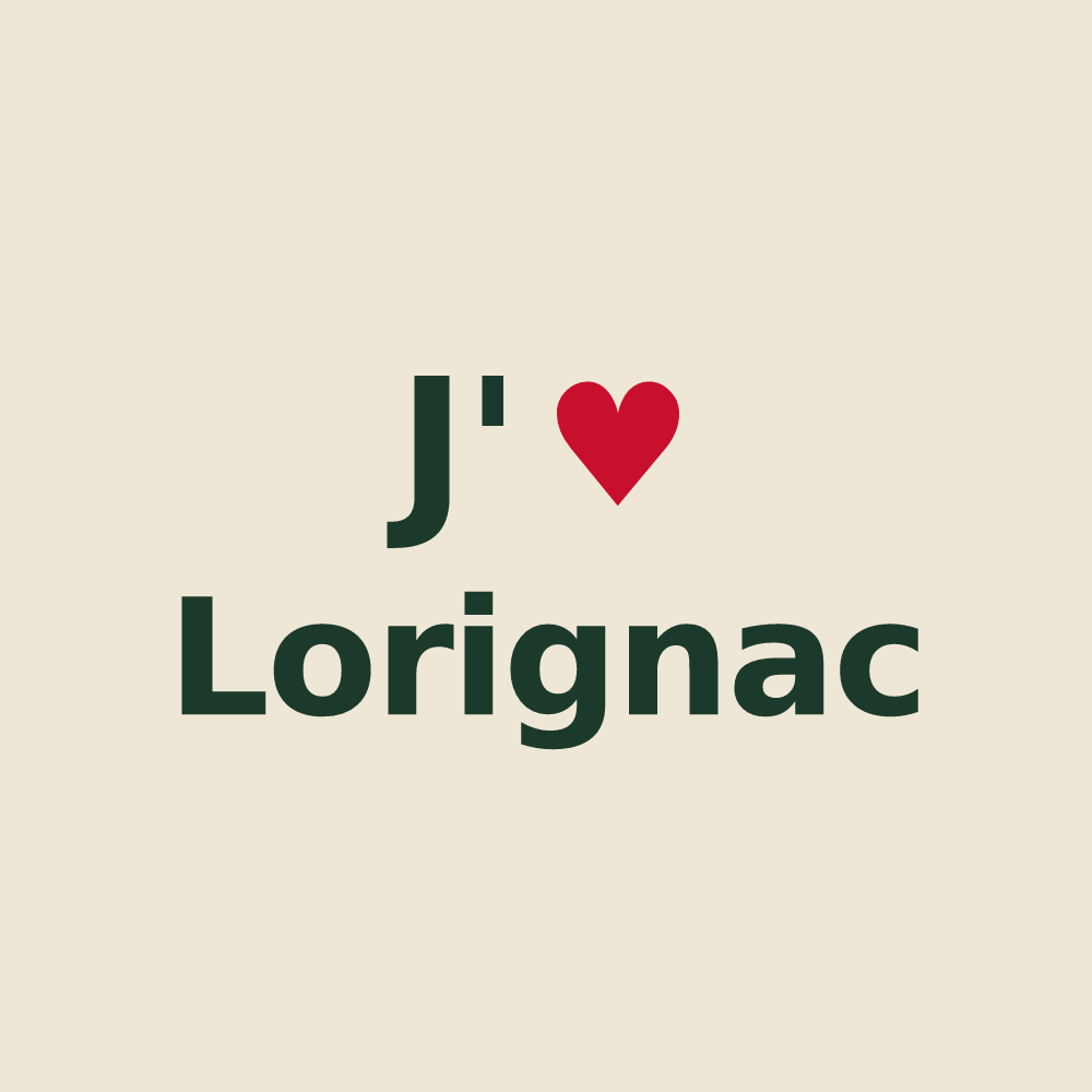 Tote bag personnalisé Lorignac — design J'aime Lorignac