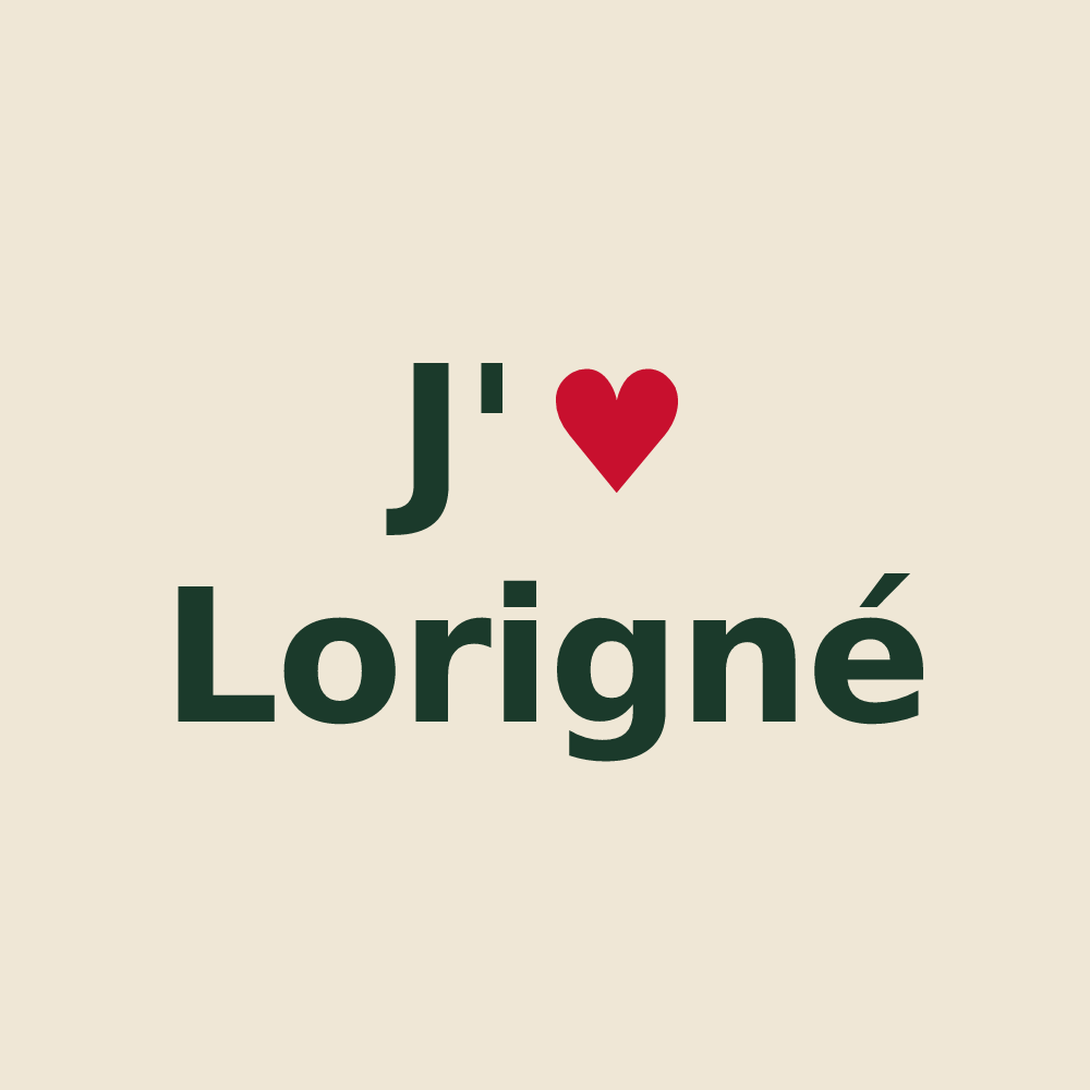 Tote bag personnalisé Lorigné — design J'aime Lorigné