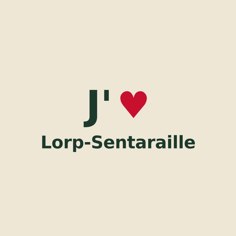 Tote bag personnalisé Lorp-Sentaraille — design J'aime Lorp-Sentaraille