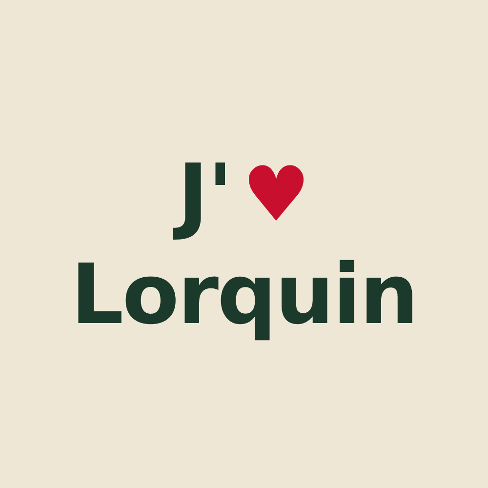 Tote bag personnalisé Lorquin — design J'aime Lorquin