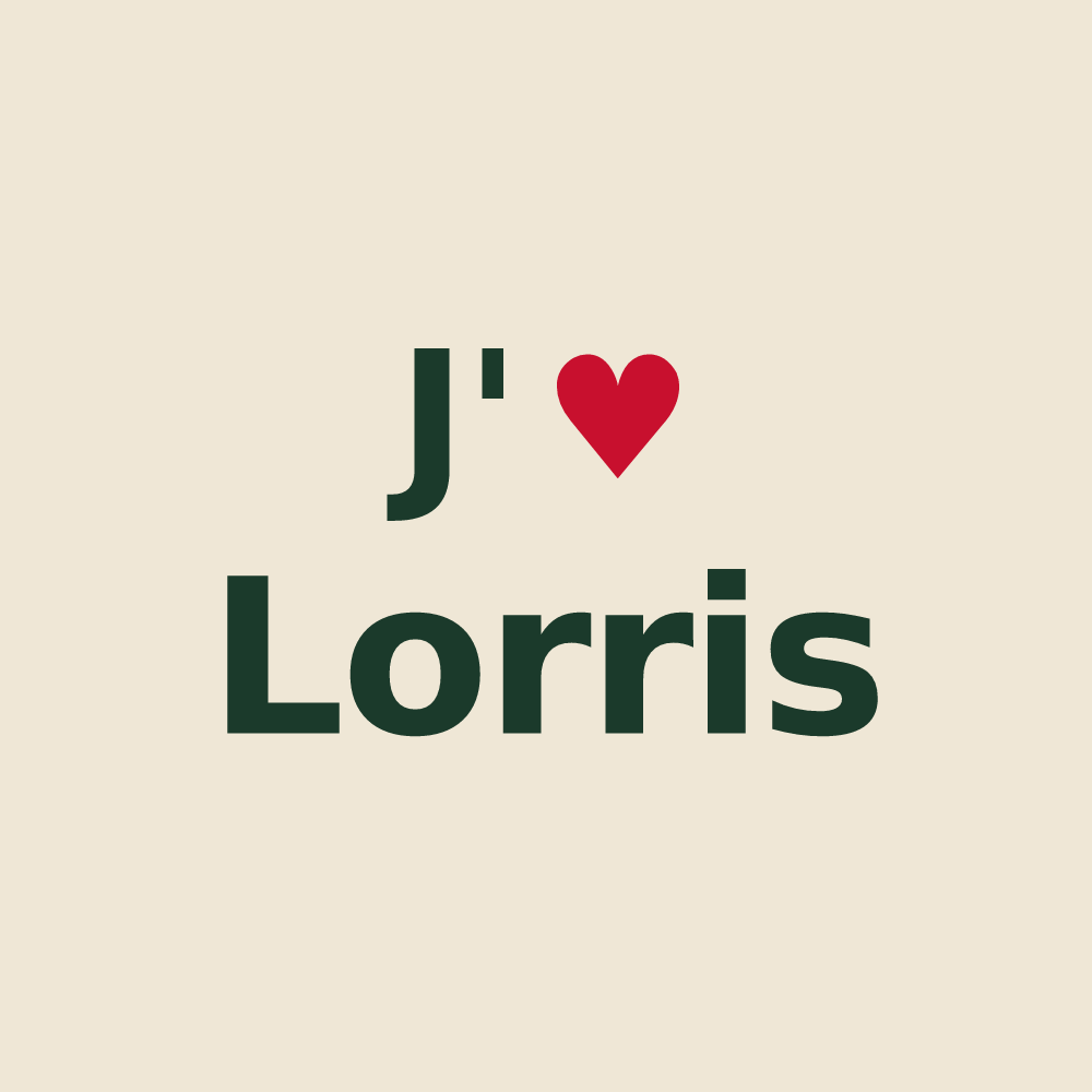 Tote bag personnalisé Lorris — design J'aime Lorris