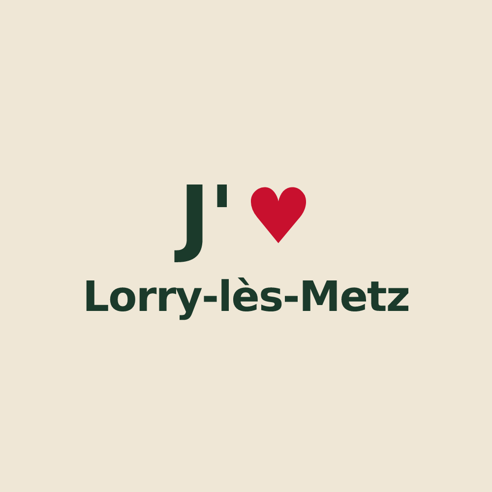 Tote bag personnalisé Lorry-lès-Metz — design J'aime Lorry-lès-Metz
