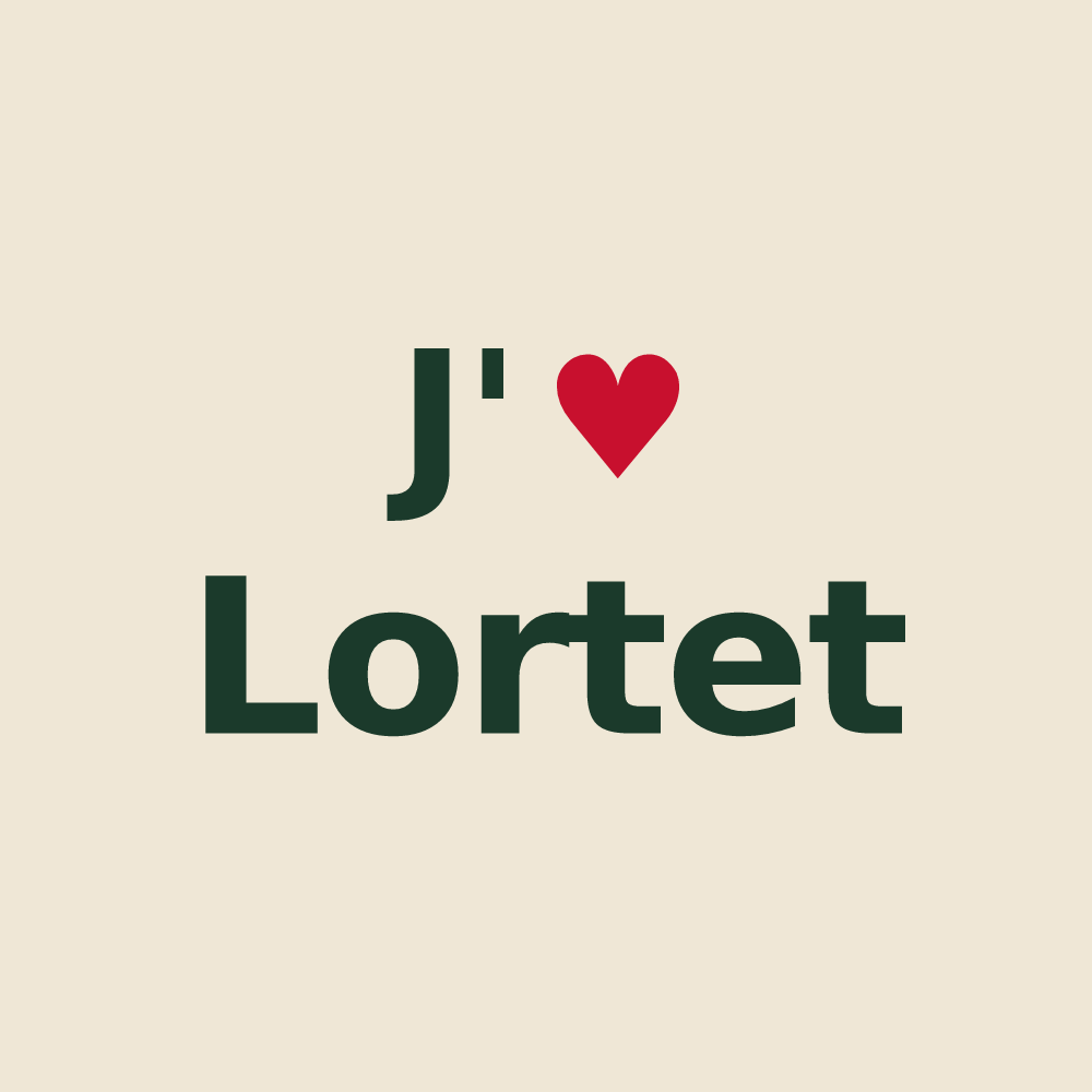 Tote bag personnalisé Lortet — design J'aime Lortet