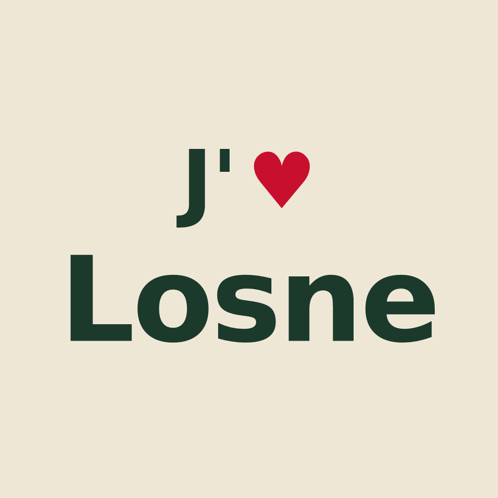Tote bag personnalisé Losne — design J'aime Losne