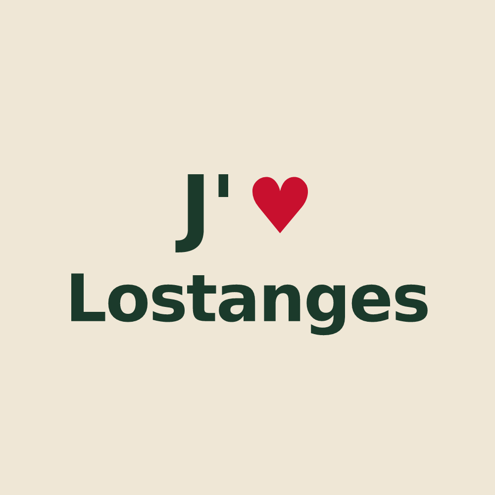 Tote bag personnalisé Lostanges — design J'aime Lostanges