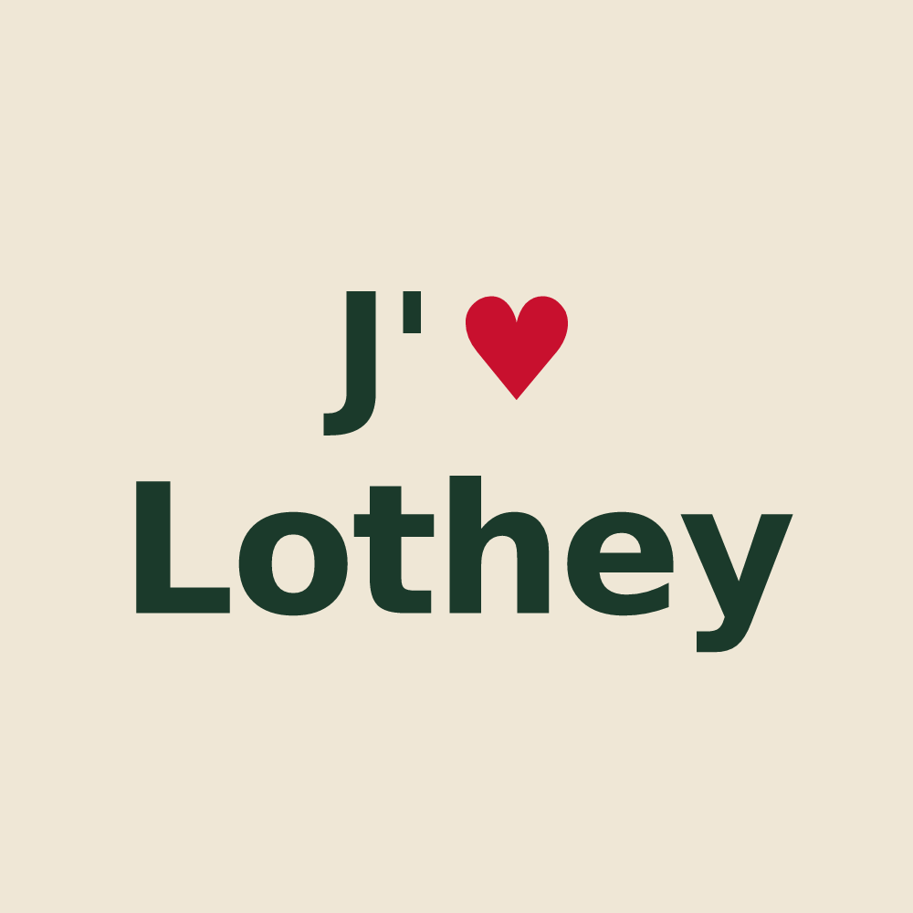 Tote bag personnalisé Lothey — design J'aime Lothey
