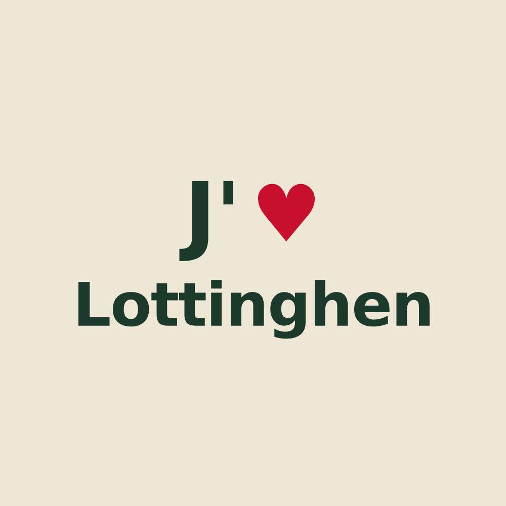 Tote bag personnalisé Lottinghen — design J'aime Lottinghen