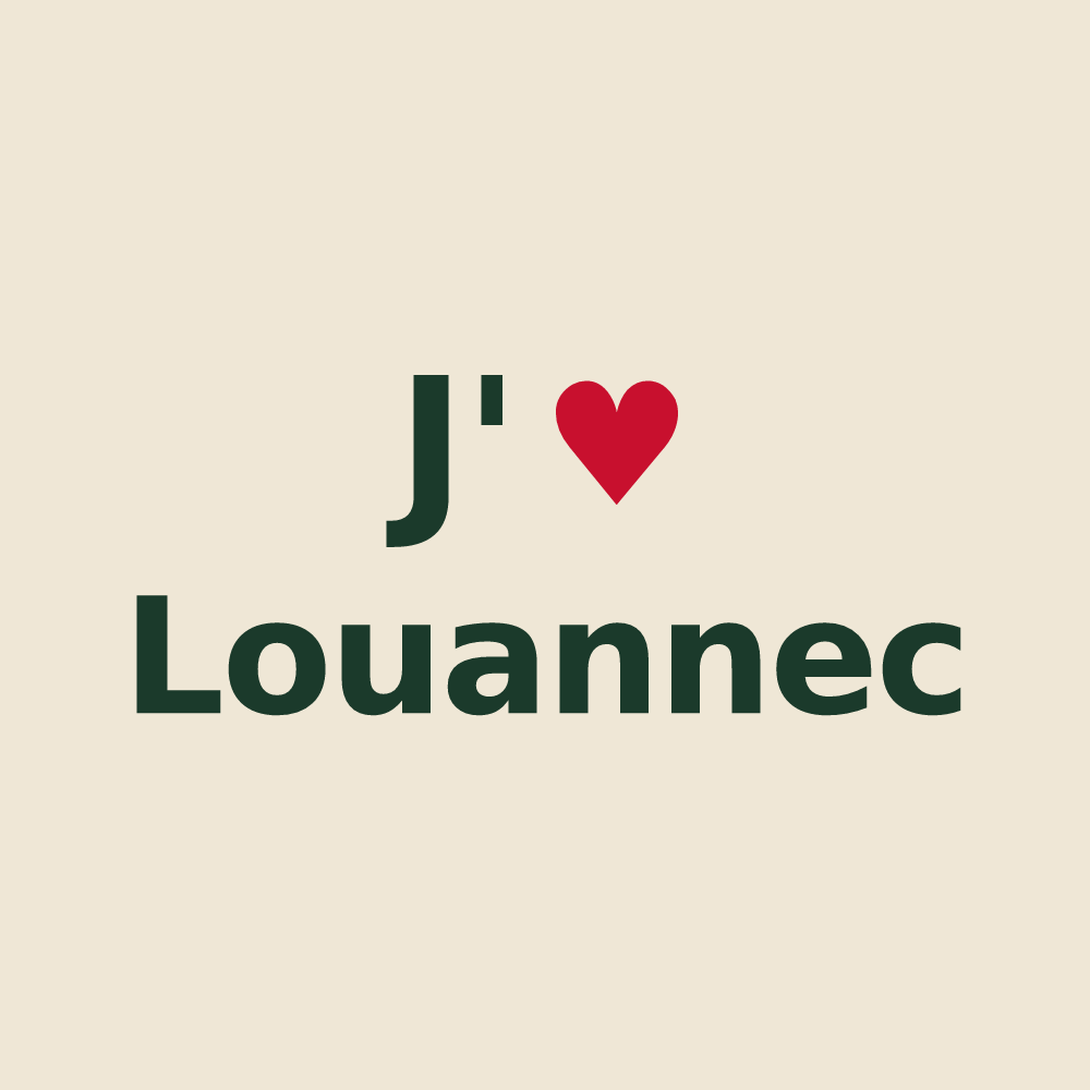Tote bag personnalisé Louannec — design J'aime Louannec