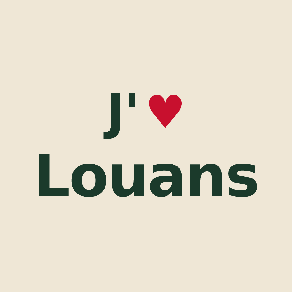 Tote bag personnalisé Louans — design J'aime Louans