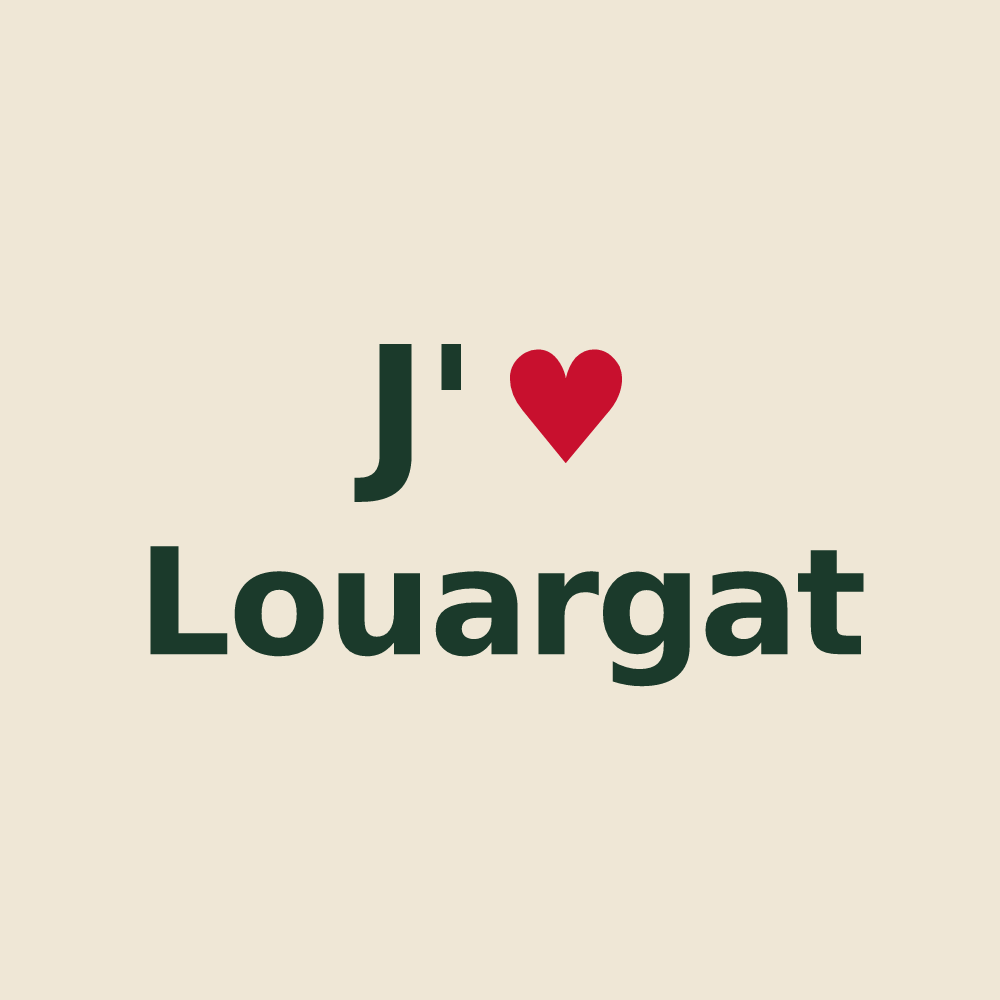 Tote bag personnalisé Louargat — design J'aime Louargat