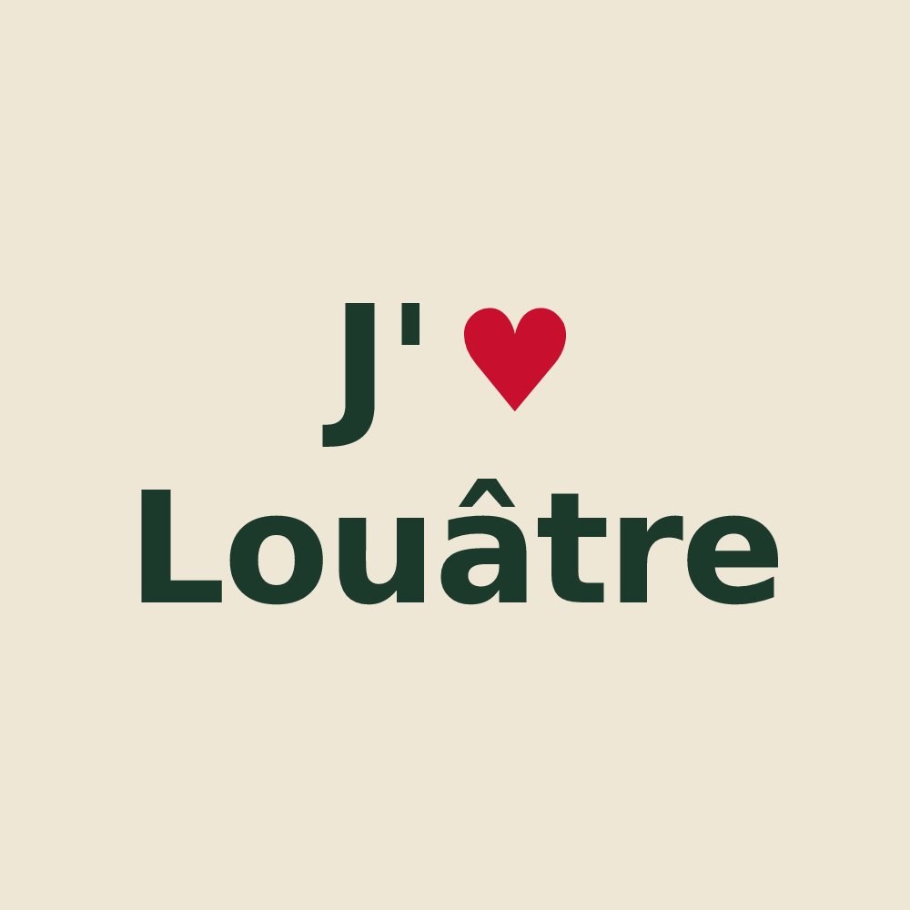 Tote bag personnalisé Louâtre — design J'aime Louâtre