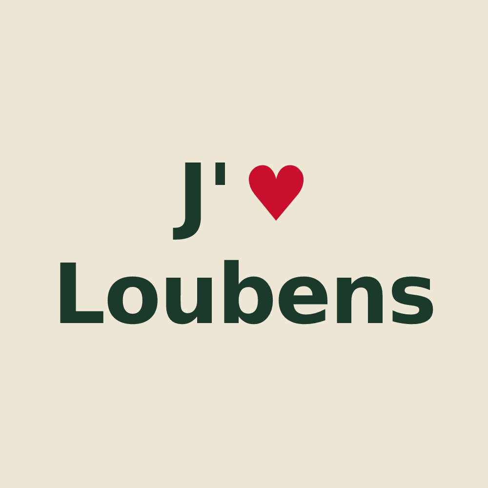 Tote bag personnalisé Loubens — design J'aime Loubens