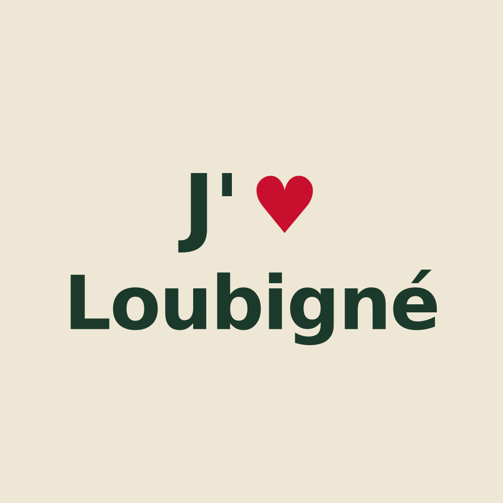 Tote bag personnalisé Loubigné — design J'aime Loubigné