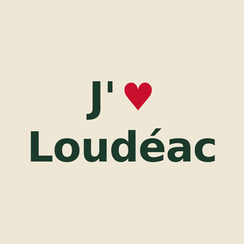 Tote bag personnalisé Loudéac — design J'aime Loudéac