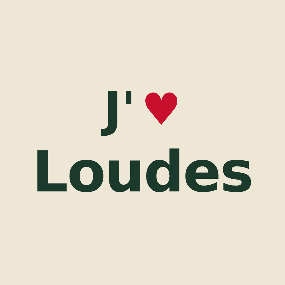 Tote bag personnalisé Loudes — design J'aime Loudes