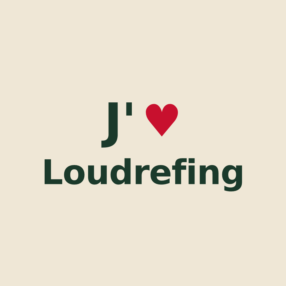 Tote bag personnalisé Loudrefing — design J'aime Loudrefing