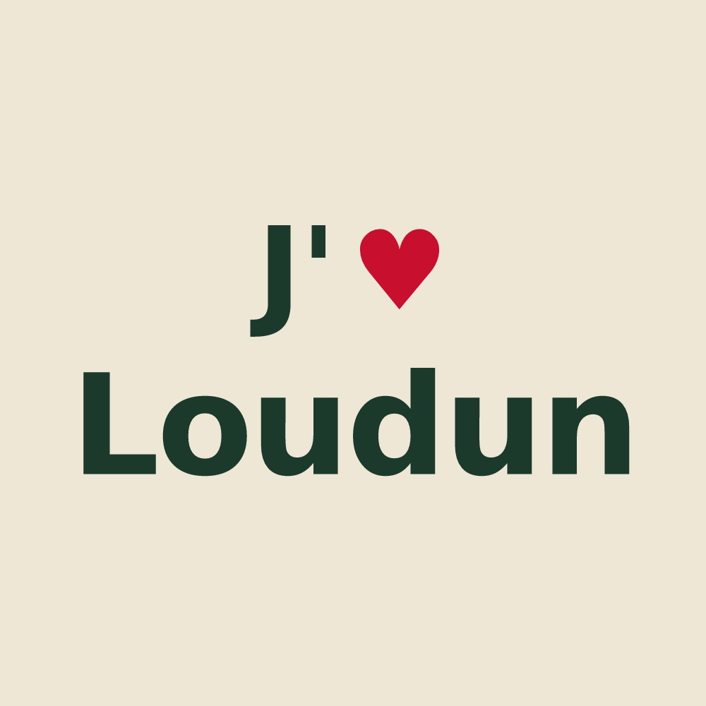 Tote bag personnalisé Loudun — design J'aime Loudun