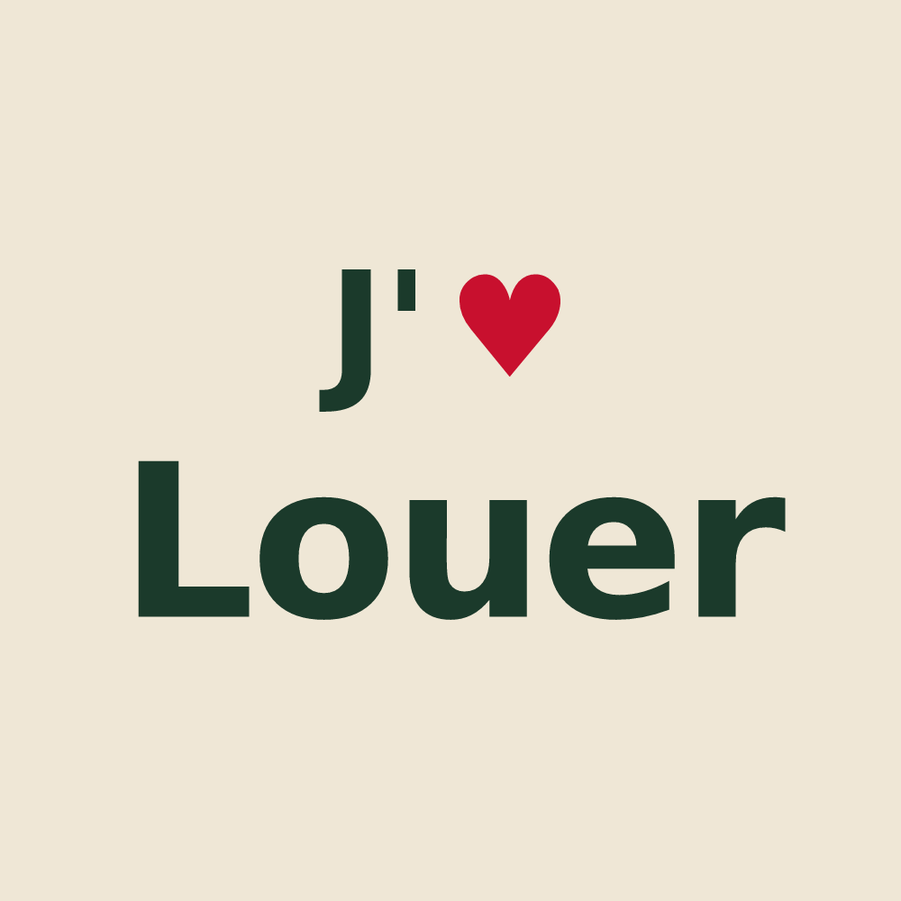 Tote bag personnalisé Louer — design « J'aime Louer » imprimé sur le tote bag