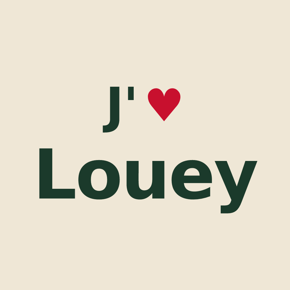 Tote bag personnalisé Louey — design J'aime Louey