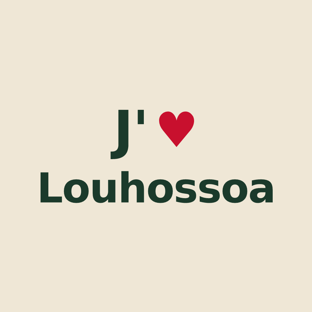 Tote bag personnalisé Louhossoa — design J'aime Louhossoa