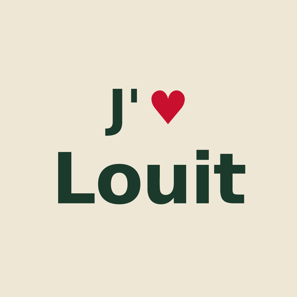 Tote bag personnalisé Louit — design J'aime Louit