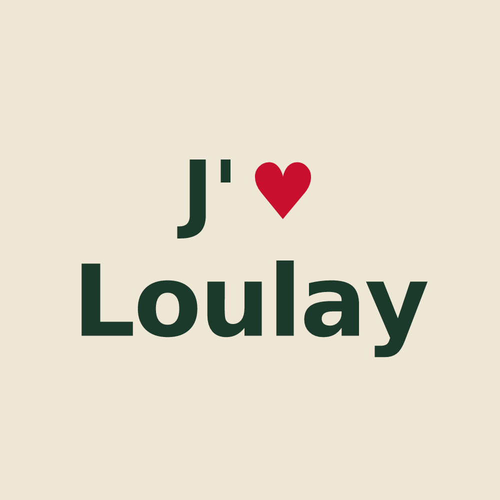 Tote bag personnalisé Loulay — design J'aime Loulay