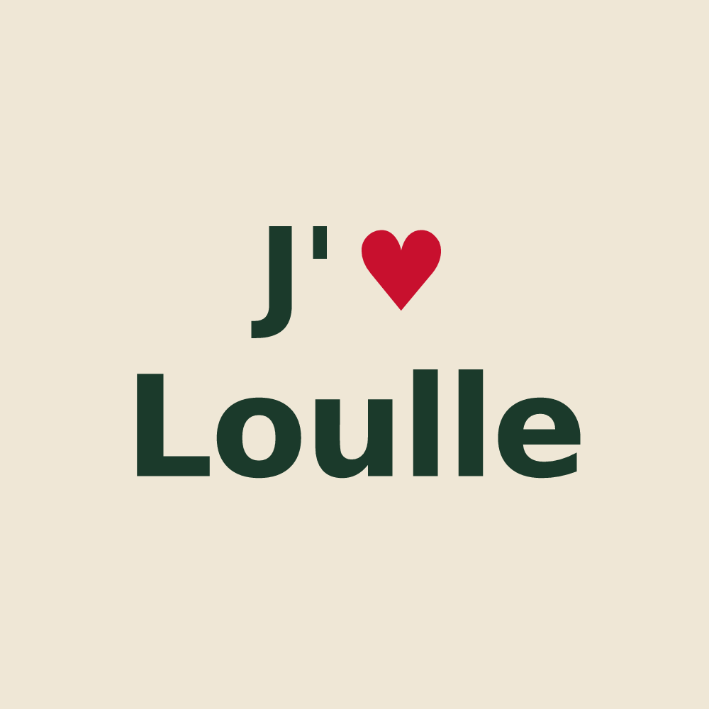 Tote bag personnalisé Loulle — design J'aime Loulle