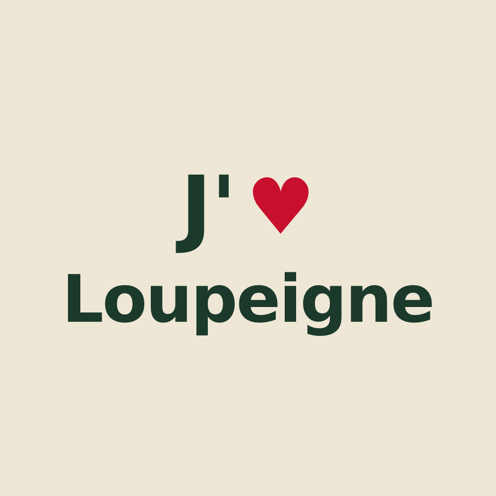 Tote bag personnalisé Loupeigne — design J'aime Loupeigne