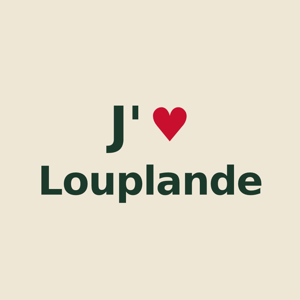 Tote bag personnalisé Louplande — design « J'aime Louplande » imprimé sur le tote bag