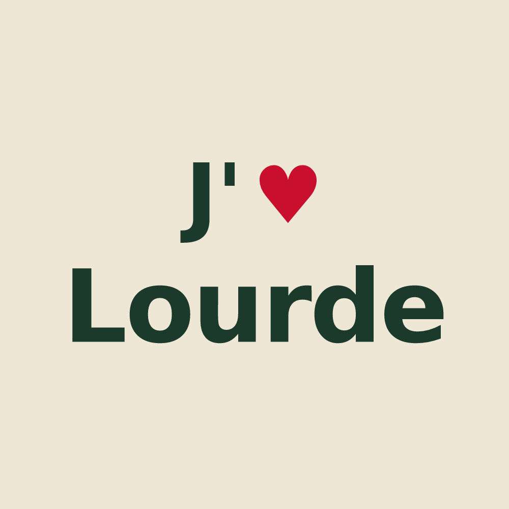 Tote bag personnalisé Lourde — design J'aime Lourde