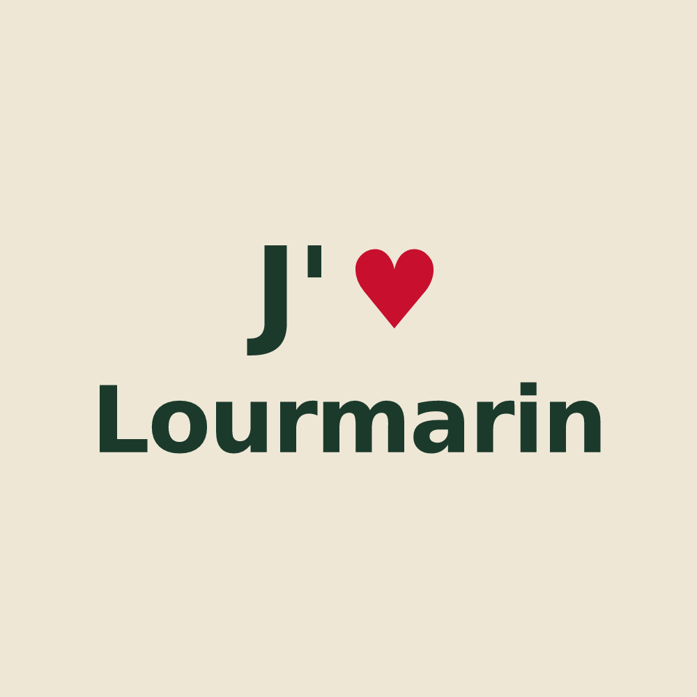 Tote bag personnalisé Lourmarin — design J'aime Lourmarin