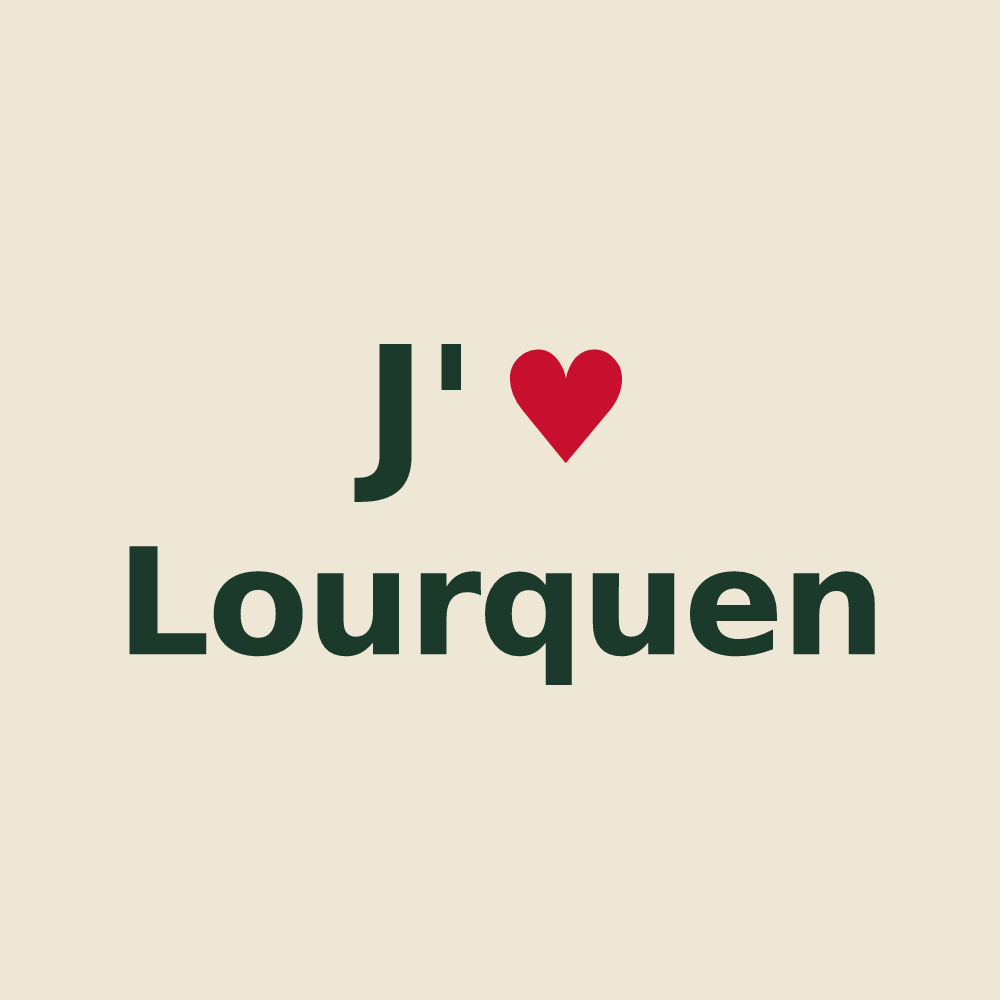 Tote bag personnalisé Lourquen — design J'aime Lourquen