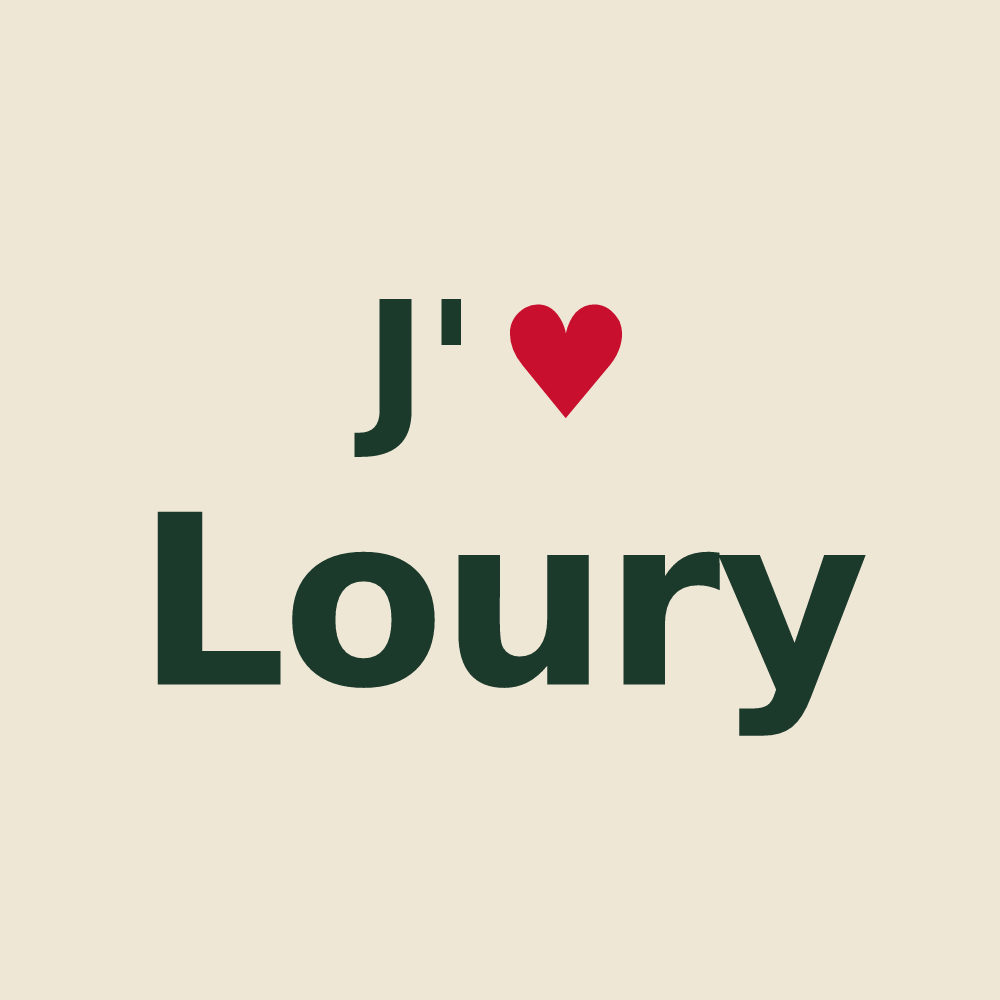 Tote bag personnalisé Loury — design J'aime Loury