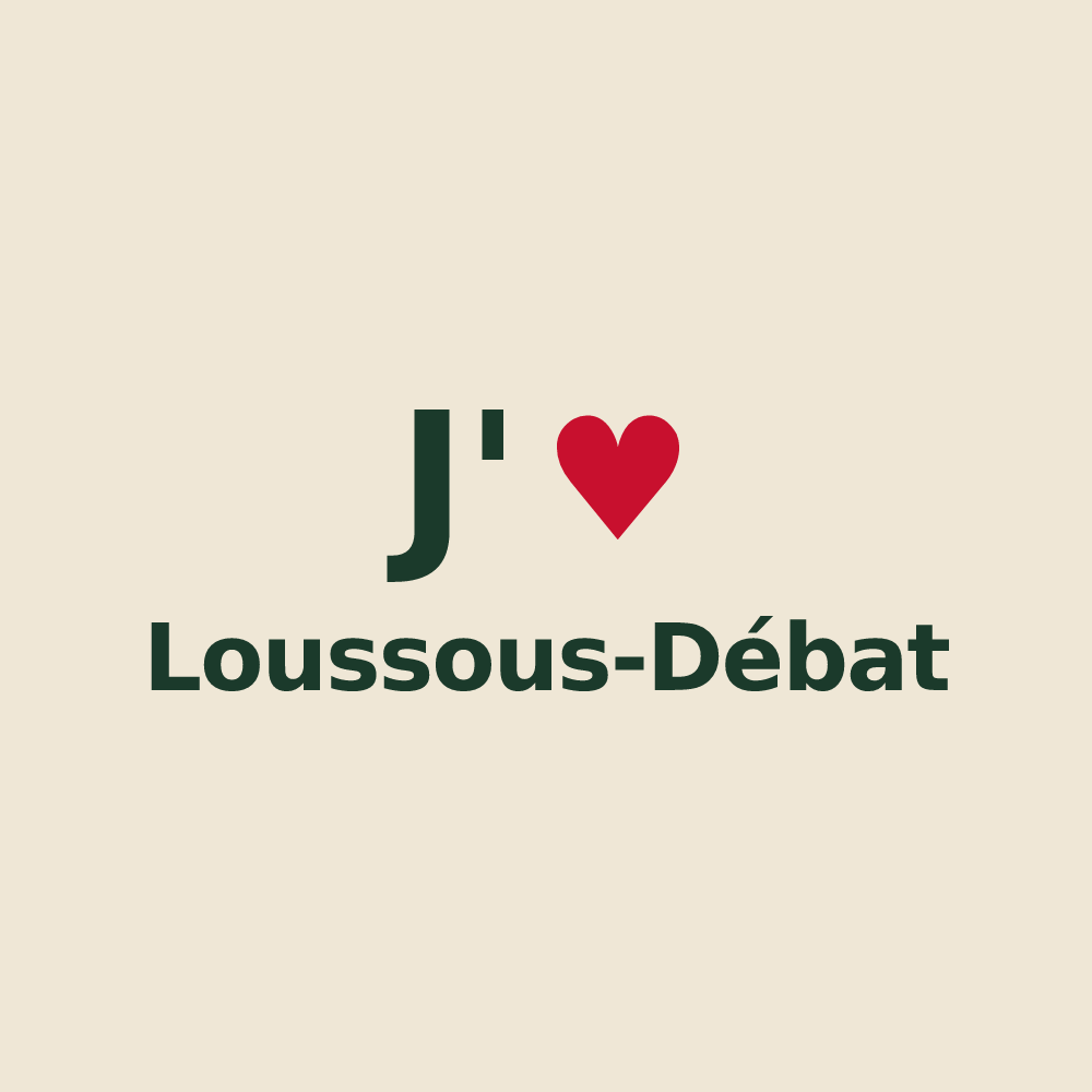 Tote bag personnalisé Loussous-Débat — design J'aime Loussous-Débat