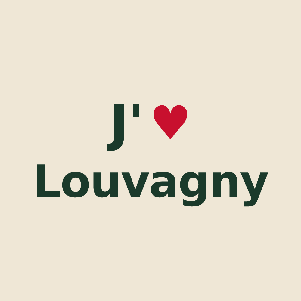 Tote bag personnalisé Louvagny — design J'aime Louvagny