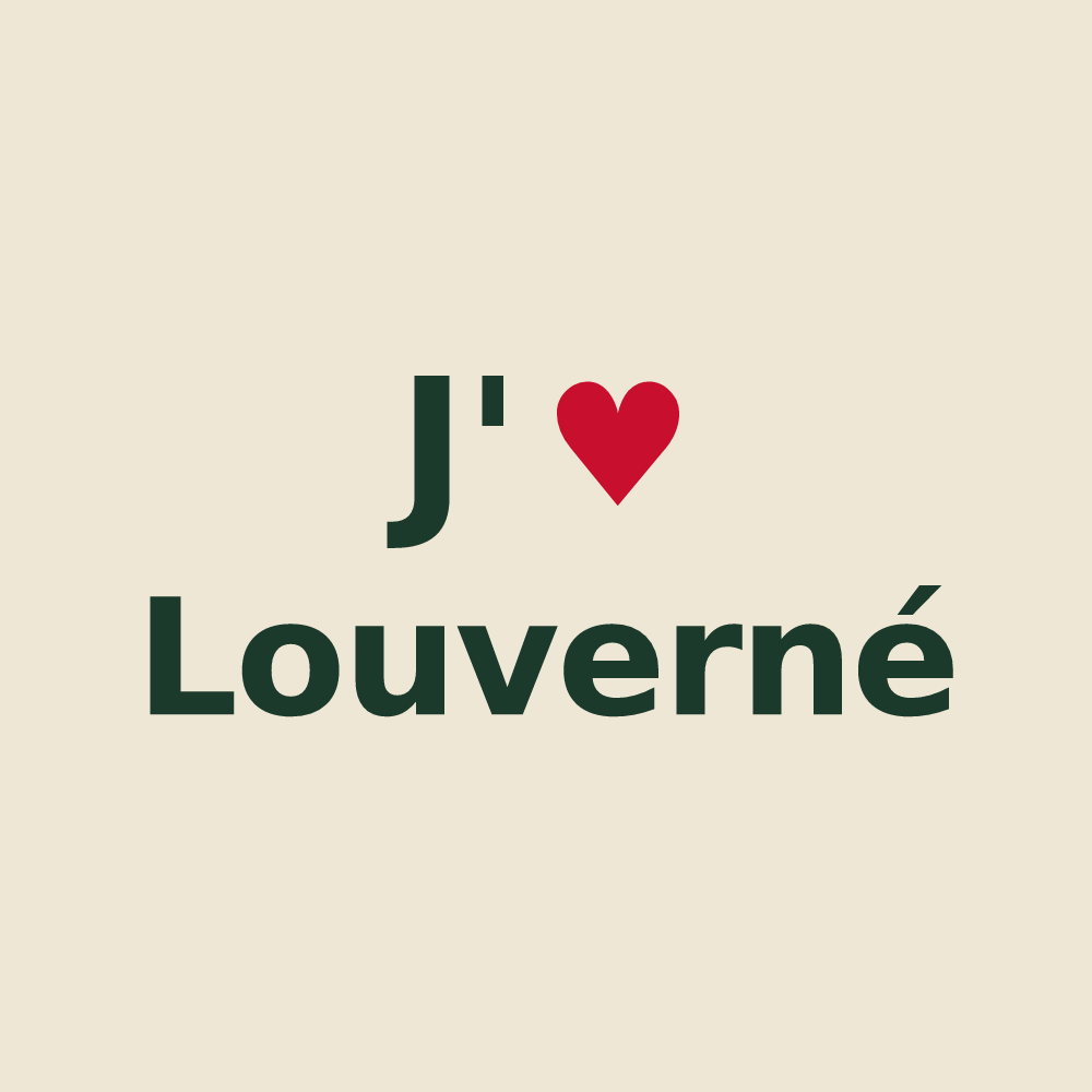 Tote bag personnalisé Louverné — design J'aime Louverné